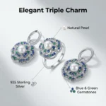 This is a light luxury jewelry set themed with flower clusters