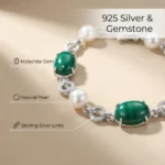 This is a light luxury bracelet that combines jadeite and pearls