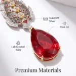 Light Luxury Colored Gemstone Necklace Themed with Clustered Leaves