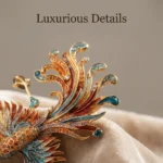 This is a craft brooch shaped like a phoenix