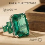 High-Jewelry Ring with Emerald as the Central Stone