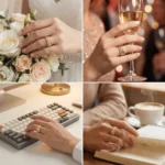 Light Luxury Gold Ring Designed with Leaf Vein Texture as the Core