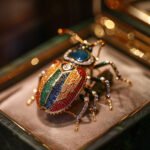 Original Enamel Beetle Brooch